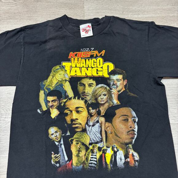 VTG 2007 Kiss FM 102.7 Wango Tango Shirt Men's M Ludacris Pitbull Fergie Rap Tee - Picture 2 of 9